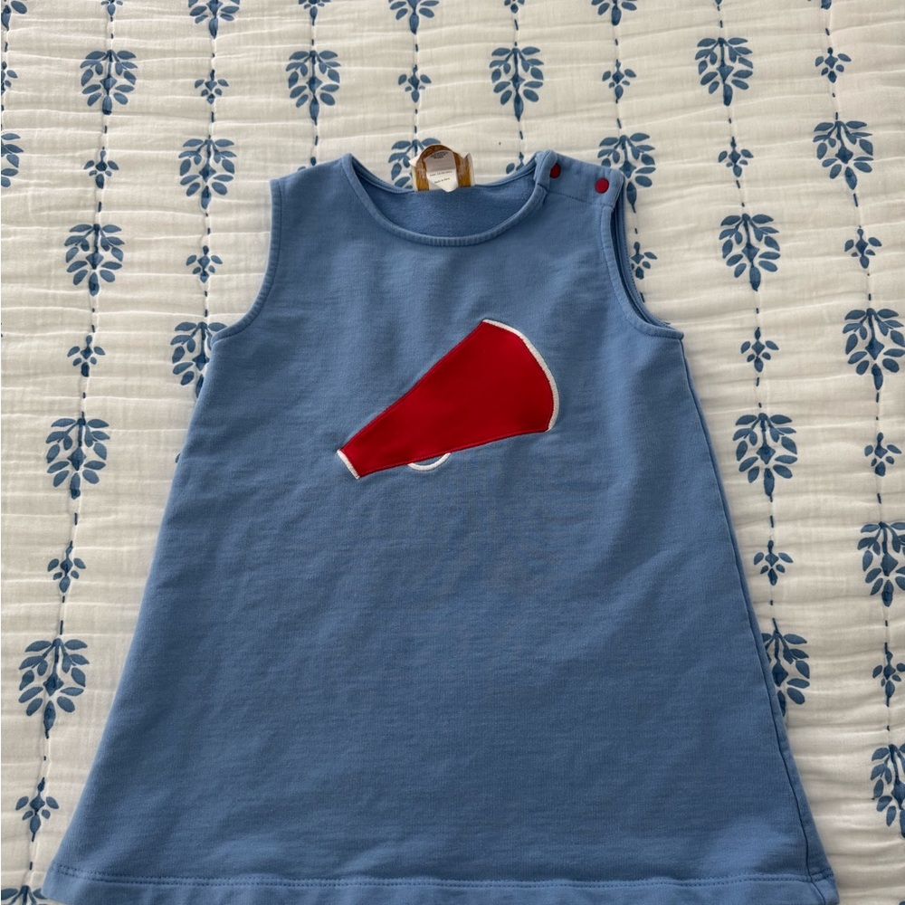 The Beaufort Bonnet Company Blue Dress with Red Accent